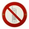 Emailschild Rund Ø 15 Cm, Handy Verboten