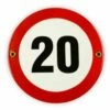 Emailschild Rund Ø 15 Cm, Verbot 20