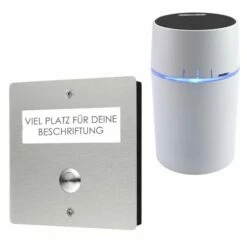 Funk Aufputz Türklingel Edelstahl Optik 43451