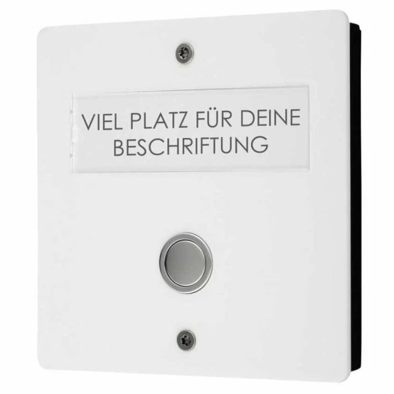 Funk Aufputz Türklingel Weiß Mit Namensschild 1 Funk Aufputz Türklingel Weiß Mit Namensschild