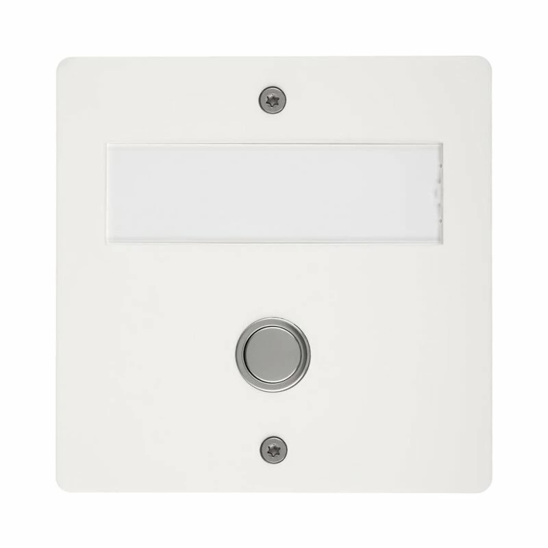 Funk Aufputz Türklingel Weiß Mit Namensschild 2 Funk Aufputz Türklingel Weiß Mit Namensschild – Bild 2