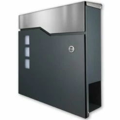 Neue Veröffentlichungen -Türschilder aus Edelstahl Geschäft funk briefkasten anthrazit grau ral 7016 mailbox briefbox2