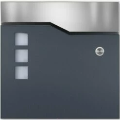 Funk Briefkasten ANTHRAZIT Grau RAL 7016 Mailbox Briefbox -Türschilder aus Edelstahl Geschäft funk briefkasten anthrazit grau ral 7016 mailbox briefbox3