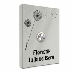 Funk Edelstahl Aufputz Türklingel 110x160mm Premium Saturn7