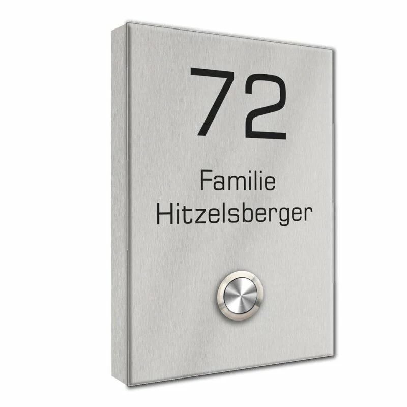 Funk Edelstahl Aufputz Türklingel 110x160mm Premium Titan2 1 Funk Edelstahl Aufputz Türklingel 110x160mm Premium Titan2