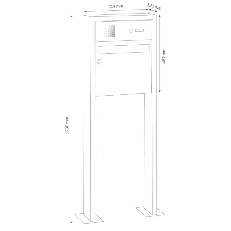 FUNK Standbriefkasten Pulverbeschichtet DB 703 Inklusive Funktionsteilvorbereitung 9 FUNK Standbriefkasten Pulverbeschichtet DB 703 Inklusive Funktionsteilvorbereitung – Bild 9