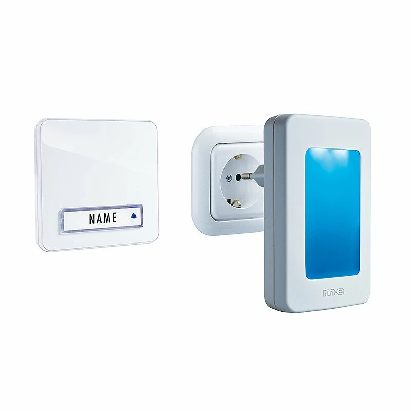 Funk-Türglocken-Set Für 1-Familien-Haus, Mit Automatischem Nachtlicht 1 Funk-Türglocken-Set Für 1-Familien-Haus, Mit Automatischem Nachtlicht