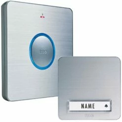 Funk-Türglocken-Set Funkklingel Für 1-Familien-Haus Silber