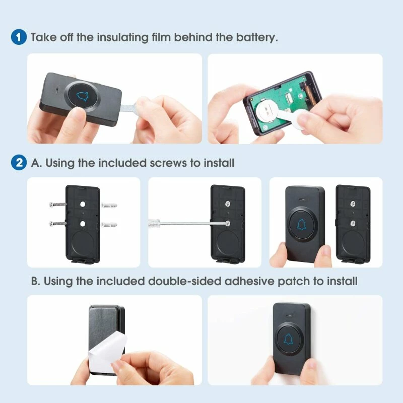 Funk Türklingel Set SUPRA 600 M Reichweite & GRAVUR 2 Funk Türklingel Set SUPRA 600 M Reichweite & GRAVUR – Bild 2