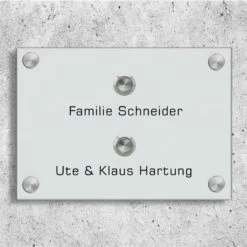 Funkklingel 2 Familien Aus Acrylglas 210x150mm Designklingel DUO -Türschilder aus Edelstahl Geschäft funkklingel 2 familien aus acrylglas 210x150mm designklingel duo2