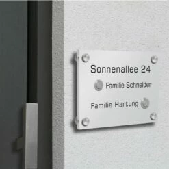 Funkklingel 2 Familien Aus Acrylglas 210x150mm Designklingel MAXI