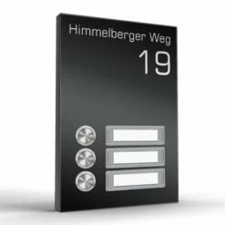 Funk Aufputz Edelstahl Türklingel 3 Familien 140x200mm Premium Mit Beschriftungsfeld -Türschilder aus Edelstahl Geschäft funkklingel aufputz 3 familien mit beschriftungsfeld 140x200mm premium3