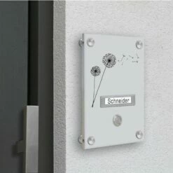 Funkklingel Aus Acrylglas 150x210mm Mit Beschriftungsfeld Saturn