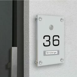 Funkklingel Aus Acrylglas 150x210mm Mit Namensschild Neptun