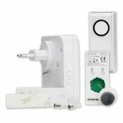 Funkklingel Funkgong-Set Radix Mit Namensschild Steckdosenbetrieb -Türschilder aus Edelstahl Geschäft funkklingel funkgong set radix mit namensschild steckdosenbetrieb3