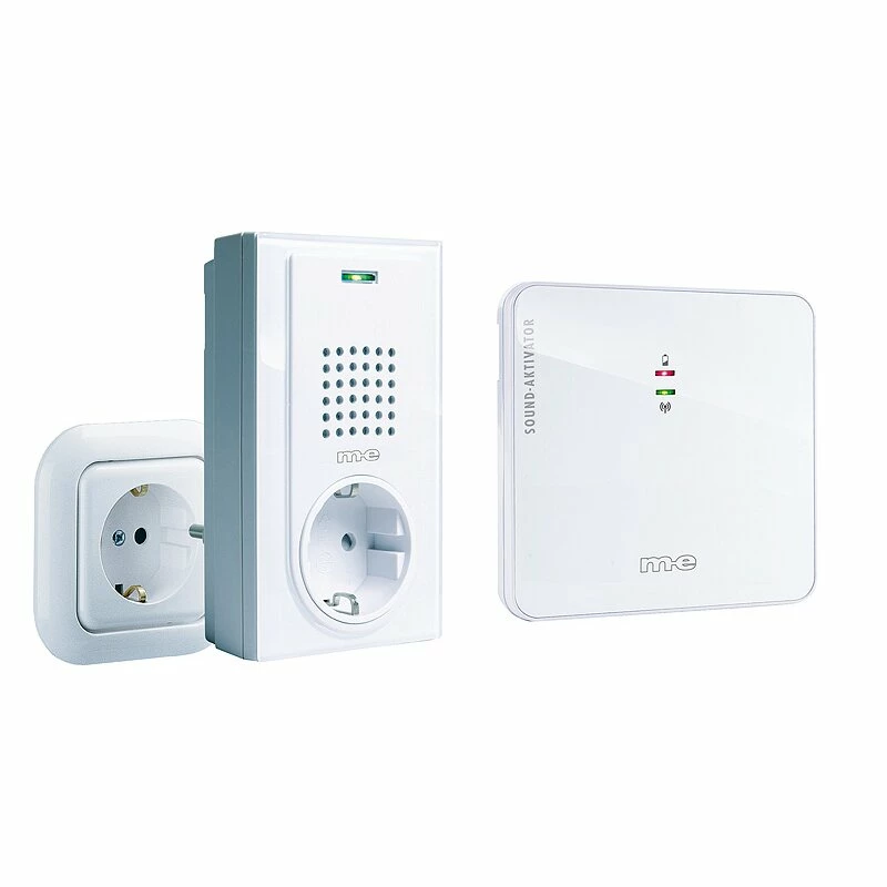 Funkklingel Geräusch-aktiver Sender & Empf. M. Durchstecker 1 Funkklingel Geräusch-aktiver Sender & Empf. M. Durchstecker