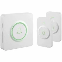 Funkklingel Set Mit 2 Sendern 52 Melodien Weiß 400m Reichweite