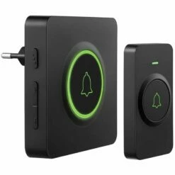 Funkklingel Türklingel Mit 52 Melodien Schwarz 400m RW Betrieb: Steckdose