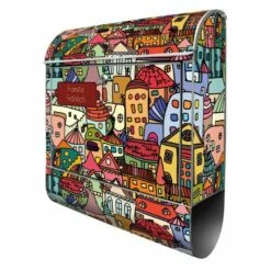 Großer Briefkasten Mailbox Wandbriefkasten Briefkasten Funky Town -Türschilder aus Edelstahl Geschäft grosser briefkasten mailbox wandbriefkasten briefkasten funky town10