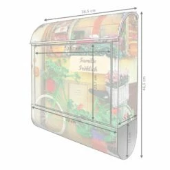 Großer Briefkasten Mailbox Wandbriefkasten Grünes Fahrrad -Türschilder aus Edelstahl Geschäft grosser briefkasten mailbox wandbriefkasten gruenes fahrrad5