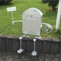 Handgeschmiedeter Premium Briefkasten Typ: Der Coole -Türschilder aus Edelstahl Geschäft handgeschmiedeter premium briefkasten typ der coole6