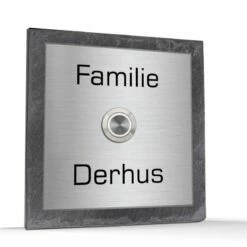 Hausklingel Auf Schieferplatte 100x100mm