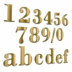 Hausnummern Aus Massivem Messing 170mm Höhe Poster Bodoni