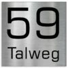 Hausnummernschild In 3 Größen Quadratisch | UV-Direktdruck