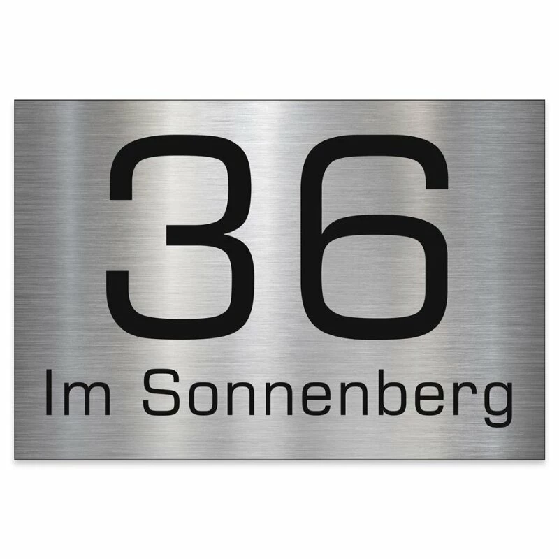 Hausnummernschild In 3 Größen Rechteckig | UV-Direktdruck 1 Hausnummernschild In 3 Größen Rechteckig | UV-Direktdruck