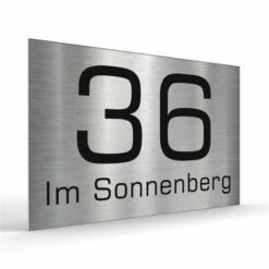 Türschilder aus Edelstahl Geschäft -Türschilder aus Edelstahl Geschäft hausnummernschild in 3 groessen rechteckig uv direktdruck2