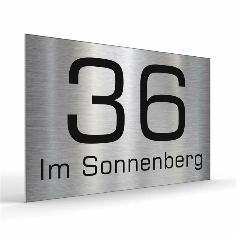 Hausnummernschild In 3 Größen Rechteckig | UV-Direktdruck 2 Hausnummernschild In 3 Größen Rechteckig | UV-Direktdruck – Bild 2
