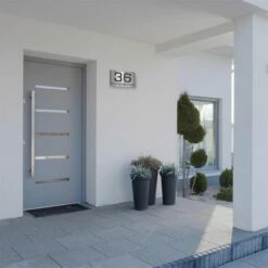 Hausnummernschild In 3 Größen Rechteckig | UV-Direktdruck 5 Hausnummernschild In 3 Größen Rechteckig | UV-Direktdruck -Türschilder aus Edelstahl Geschäft hausnummernschild in 3 groessen rechteckig uv direktdruck3