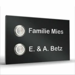 Haustürklingel 140x90mm Mehrfamilienhaus -Türschilder aus Edelstahl Geschäft haustuerklingel 140x90mm mehrfamilienhaus3