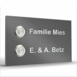 Haustürklingel 140x90mm Mehrfamilienhaus -Türschilder aus Edelstahl Geschäft haustuerklingel 140x90mm mehrfamilienhaus4