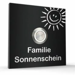 Türklingel Edelstahl In Verschiedenen Größen Mit Motiv -Türschilder aus Edelstahl Geschäft haustuerklingel 70x70mm pulverbeschichtet anthrazit ral 70163