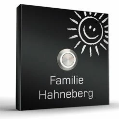 Aufputz Türklingel In Verschiedenen Größen Pulverbeschichtet -Türschilder aus Edelstahl Geschäft haustuerklingel 80x80mm pulverbeschichtet anthrazit ral 70163