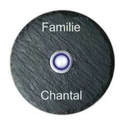 Haustürklingel Aus Naturschiefer Durchmesser 100mm Rondo