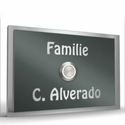 Haustürklingel Edelstahl 160x110mm Türschild -Türschilder aus Edelstahl Geschäft haustuerklingel edelstahl 160x110mm tuerschild2