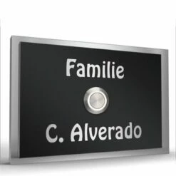 Haustürklingel Edelstahl 160x110mm Türschild -Türschilder aus Edelstahl Geschäft haustuerklingel edelstahl 160x110mm tuerschild3