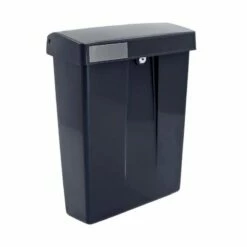 Intersteel Briefkasten Mailbox Abschließbar RAL 9005 Schwarz