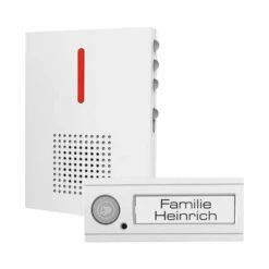 Kabellose Funk Türklingel Licht & Ton Signal 100 M RW Weiß