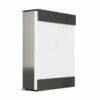 Keilbach Edelstahl Briefkasten Glasnost Lackierte Front Weiss RAL 9016