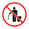 Kein Müll Wegwerfen Verbotsschild Rundschild