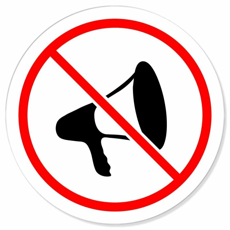 Keine Durchsagen Verbotsschild Rundschild 1 Keine Durchsagen Verbotsschild Rundschild