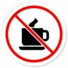 Keine Heißen Getränke Verbotsschild Rundschild