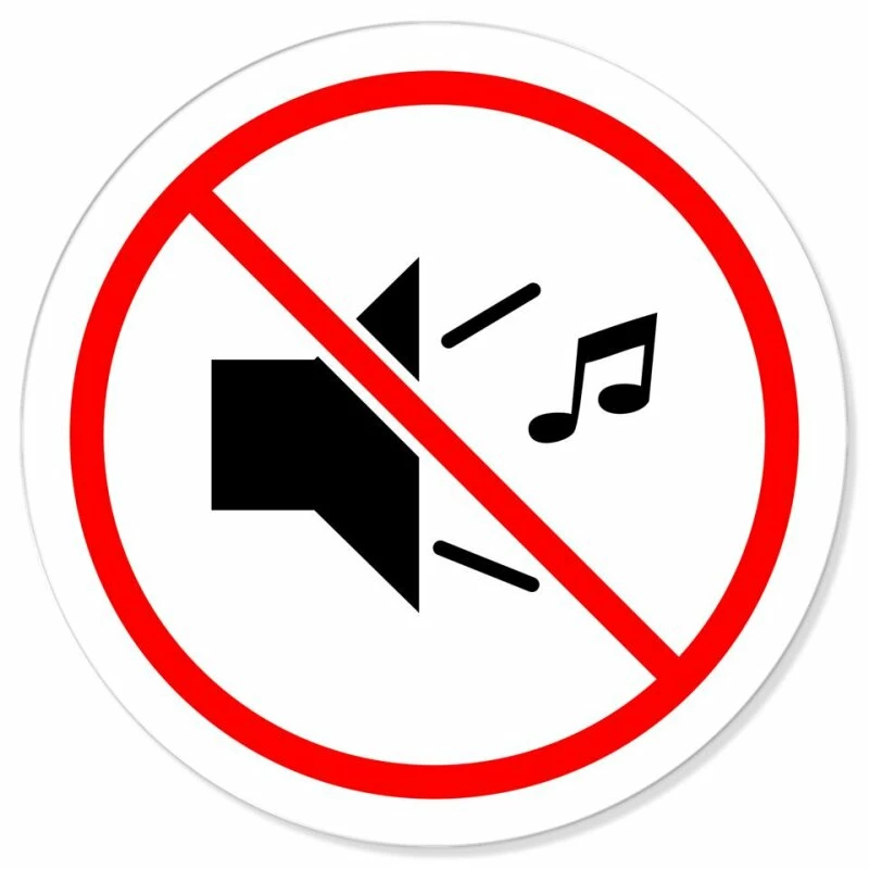 Keine Laute Musik Verbotsschild Rundschild 1 Keine Laute Musik Verbotsschild Rundschild