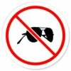 Keine Sonnenbrille Verbotsschild Rundschild