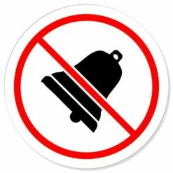 Klingeln Läuten Verboten Verbotsschild Rundschild