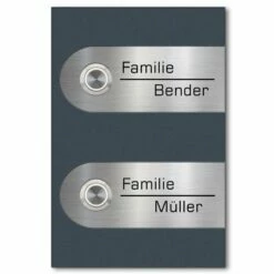 Klingelplatte 100x150mm Anthrazit Pulverbeschichtet RAL 7016