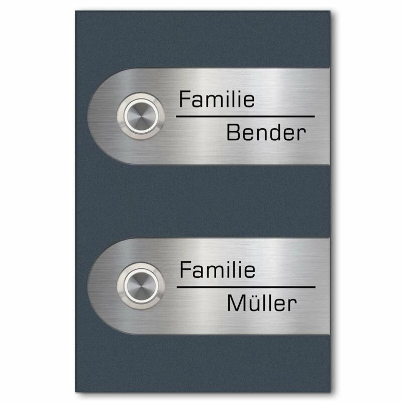Klingelplatte 100x150mm Anthrazit Pulverbeschichtet RAL 7016 1 Klingelplatte 100x150mm Anthrazit Pulverbeschichtet RAL 7016